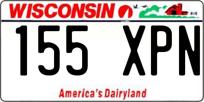 WI license plate 155XPN