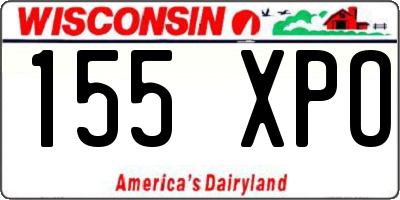 WI license plate 155XPO
