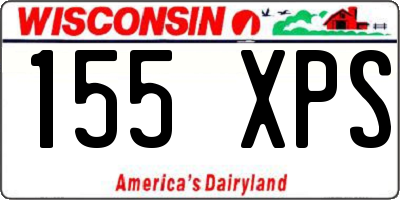 WI license plate 155XPS