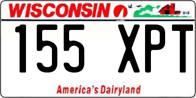 WI license plate 155XPT