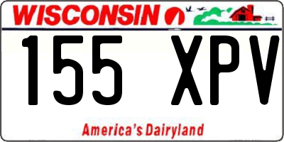 WI license plate 155XPV