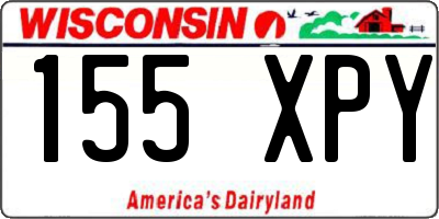 WI license plate 155XPY