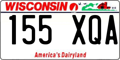 WI license plate 155XQA