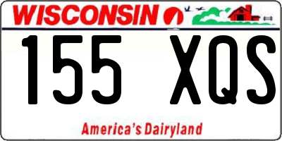 WI license plate 155XQS