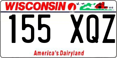 WI license plate 155XQZ