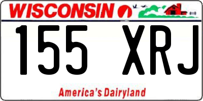 WI license plate 155XRJ