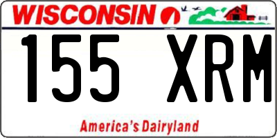 WI license plate 155XRM