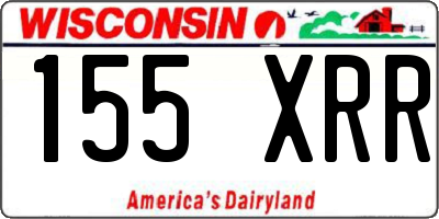 WI license plate 155XRR
