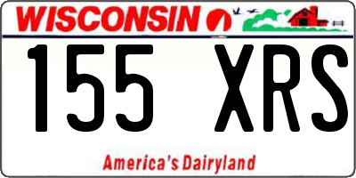 WI license plate 155XRS