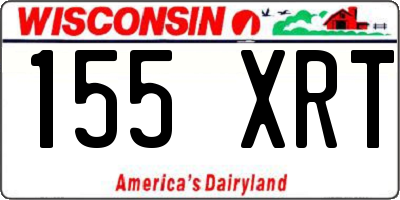WI license plate 155XRT