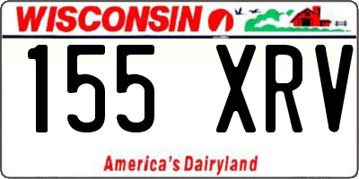 WI license plate 155XRV