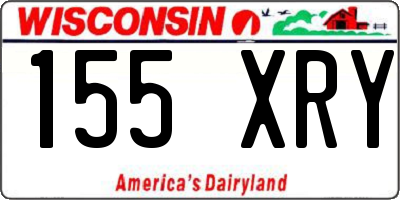 WI license plate 155XRY