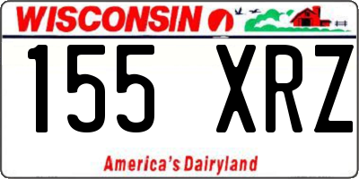 WI license plate 155XRZ