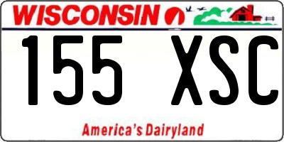 WI license plate 155XSC