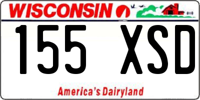 WI license plate 155XSD