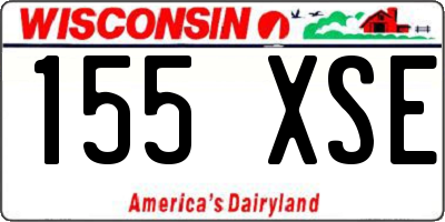 WI license plate 155XSE