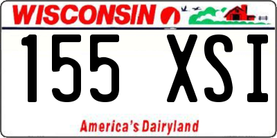 WI license plate 155XSI
