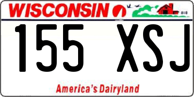 WI license plate 155XSJ