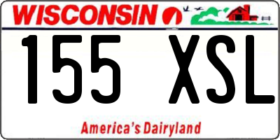 WI license plate 155XSL