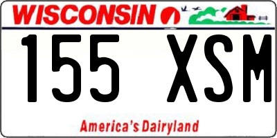WI license plate 155XSM