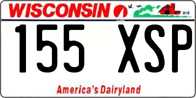 WI license plate 155XSP