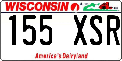 WI license plate 155XSR