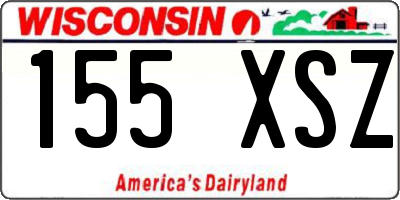 WI license plate 155XSZ