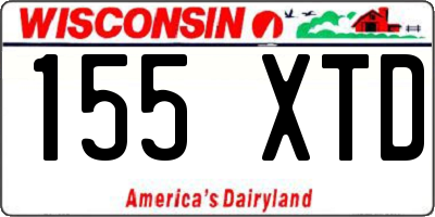WI license plate 155XTD