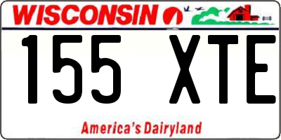 WI license plate 155XTE