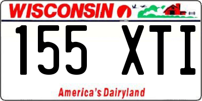 WI license plate 155XTI