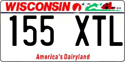 WI license plate 155XTL
