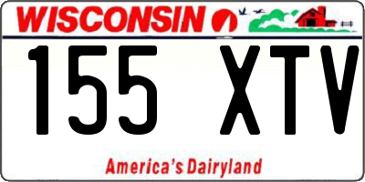 WI license plate 155XTV