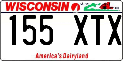 WI license plate 155XTX