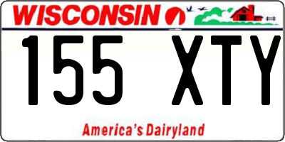 WI license plate 155XTY