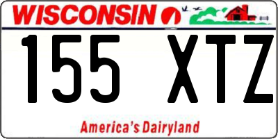 WI license plate 155XTZ