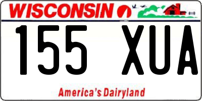 WI license plate 155XUA