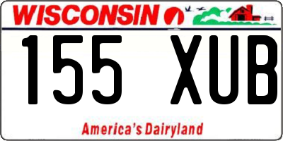 WI license plate 155XUB
