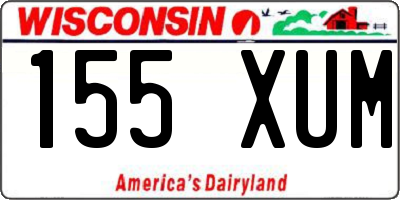 WI license plate 155XUM