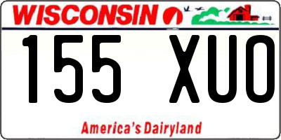 WI license plate 155XUO