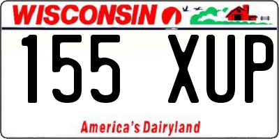 WI license plate 155XUP