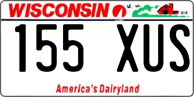 WI license plate 155XUS