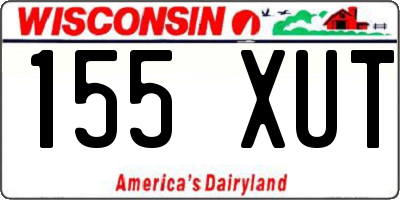 WI license plate 155XUT
