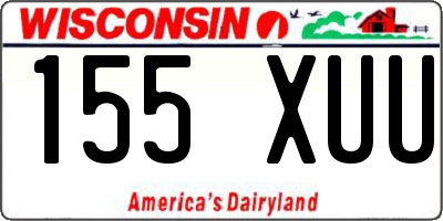 WI license plate 155XUU