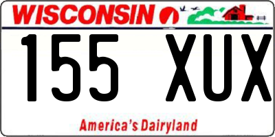WI license plate 155XUX