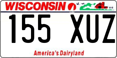 WI license plate 155XUZ