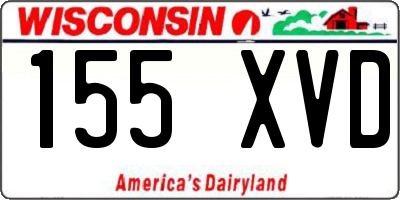 WI license plate 155XVD