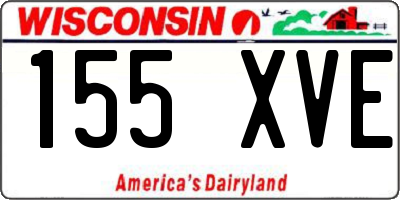WI license plate 155XVE