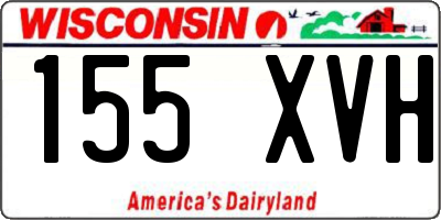 WI license plate 155XVH