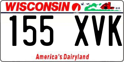 WI license plate 155XVK