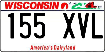 WI license plate 155XVL
